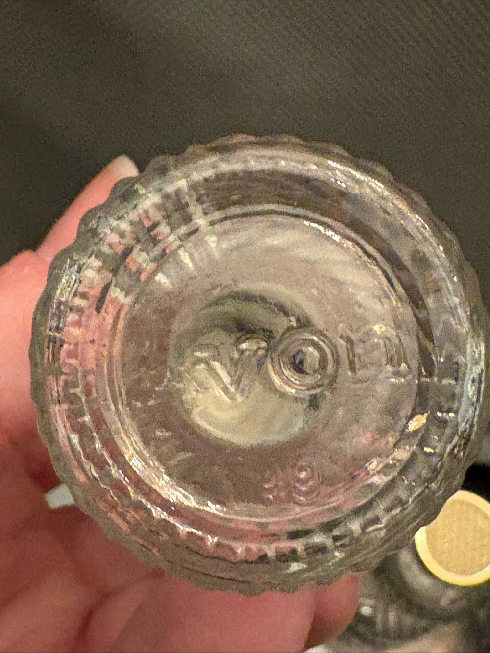 Vintage AVON Clear Glass Vanity Bottles with Gold Caps - Picture 9 of 11